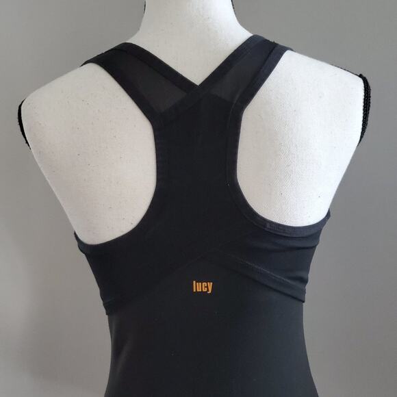Lucy Racerback Workout Tank With Bra Black S - Picture 4 of 9